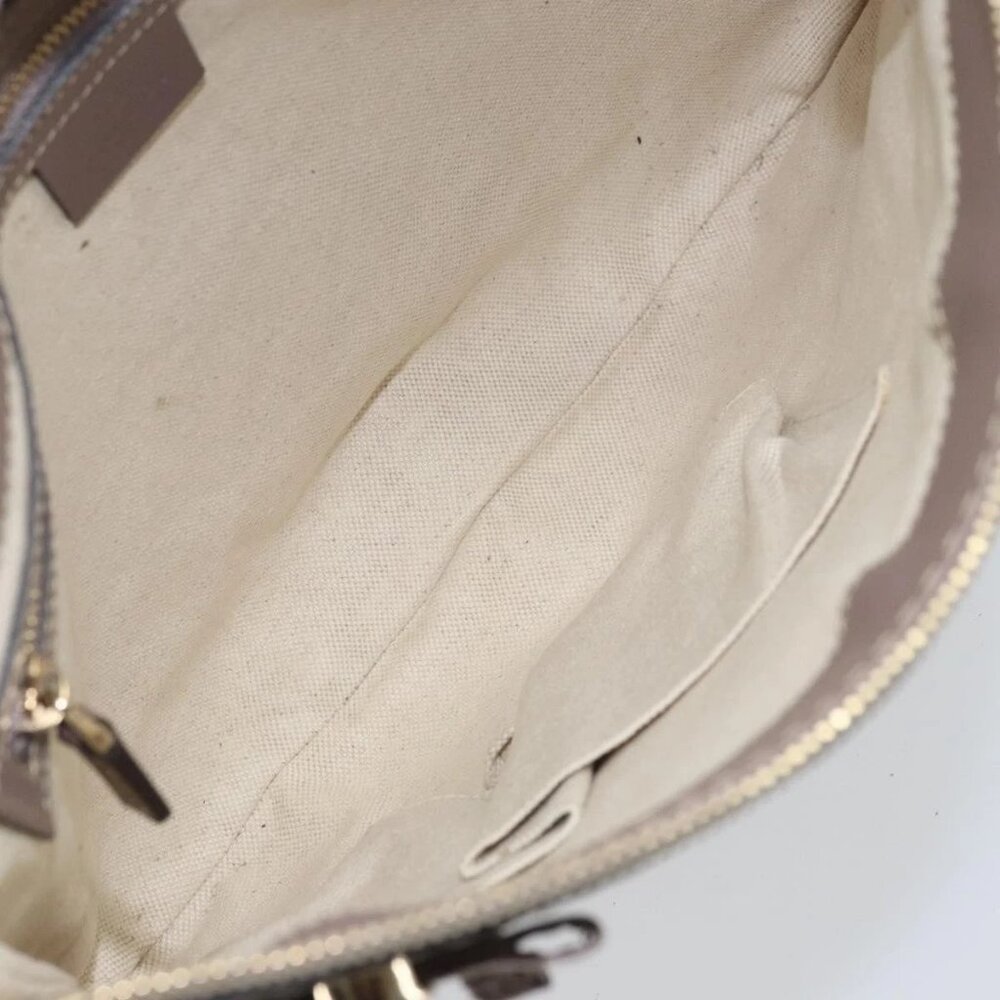 GUCCI GG Canvas Web Sherry Line Mayfair Bag Beige Gold 257065 Auth 158808 - Picture 10 of 16